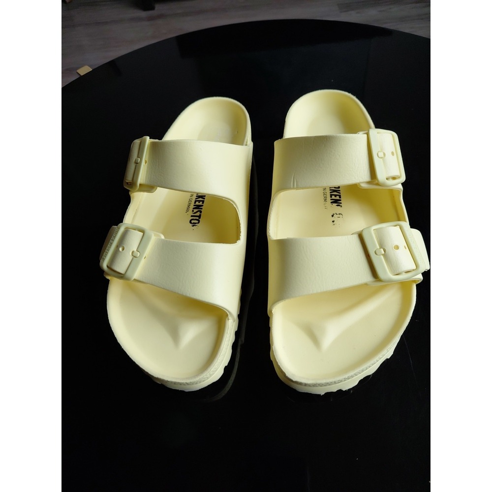 Birkenstock Arizona Essentials EVA Slide Sandals Vibrant Yellow 38 Sz 7.5